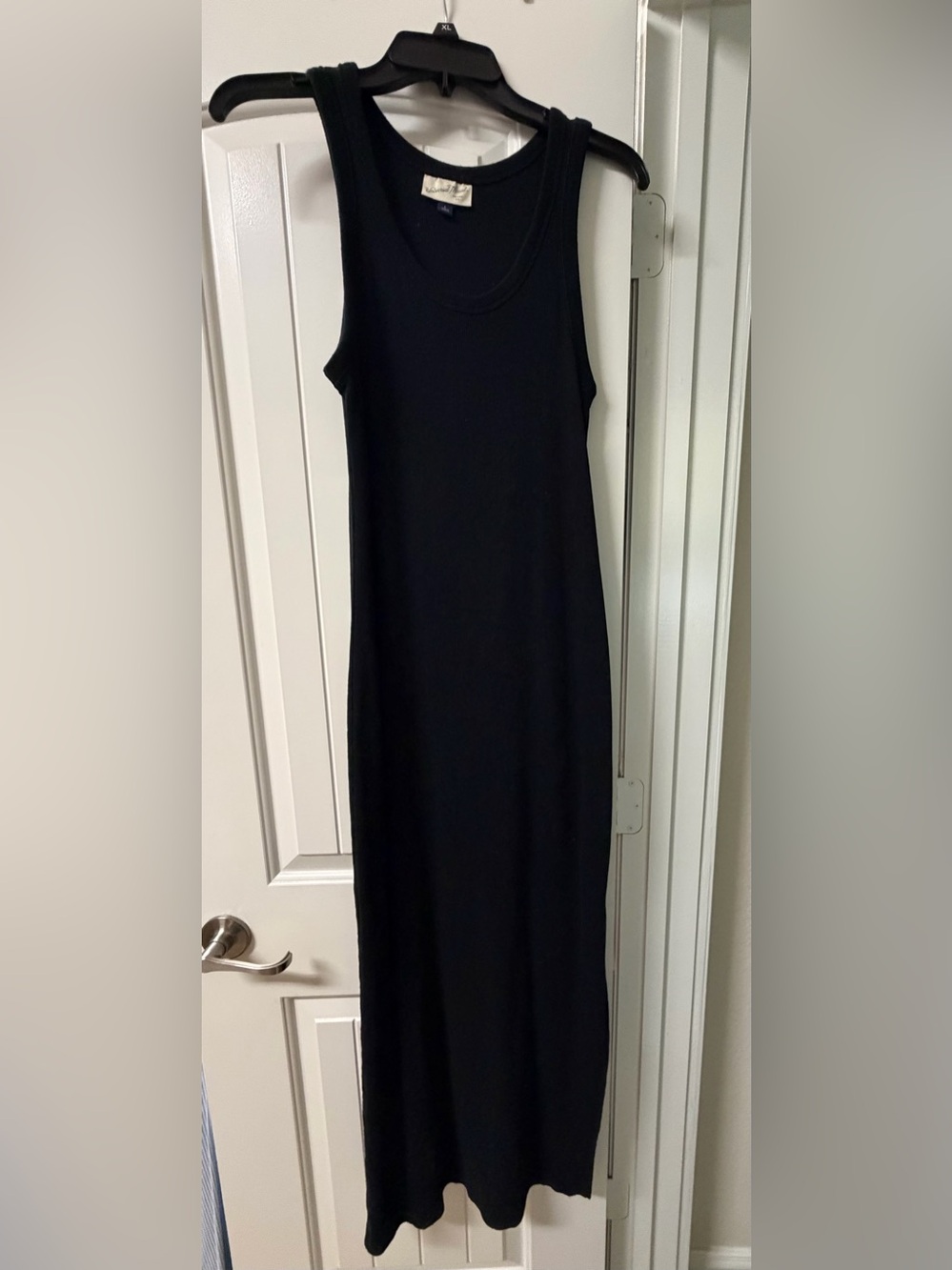 Universal Thread Black Ribbed Tank Maxi Dress